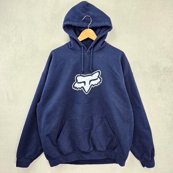 Fox Racing Other - Vtg Fox Racing Hoodie Sweatshirt Mens Large No City Lights Just Camp Fire Nights